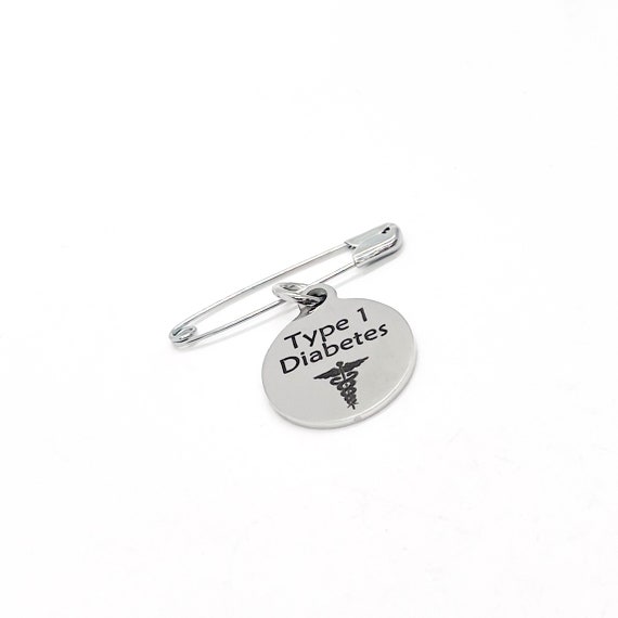 Medical Pin, Type 1 Diabetes Pin, Medical Notice, Medical Awareness, Diabetes Notification, Medical Charm, Charm Pin, Pin Charm, Lapel Pin