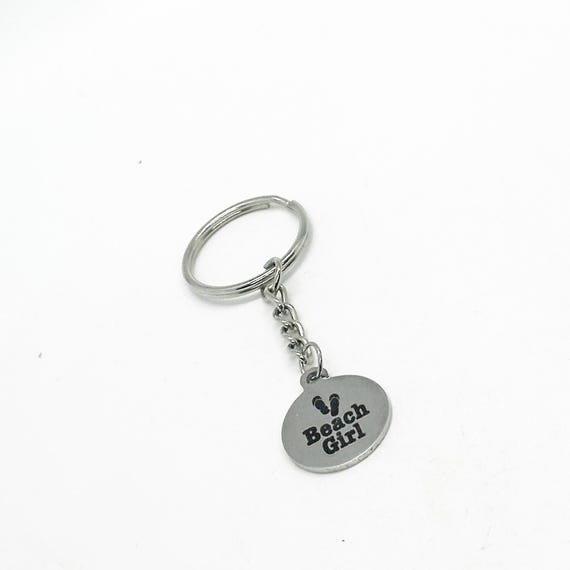 Beach Girl Charm Key Chain, Friend Gift, Daughter, Wife, Girls Trip, Weekend Getaway, Fun Gift, Beach Lover, Summer, New Car, Graduation