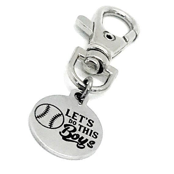 Baseball Charm, Let’s Do This Boys Bag Charm, Baseball Player Gift, Baseball Bag Clip On Charm, Baseball Mom Gift, Bag Charm, Purse Charm