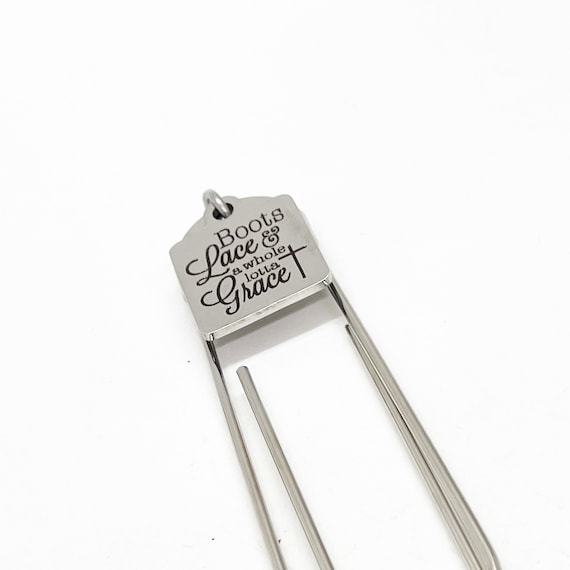 Grace Gift, Boots Lace And A Whole Lot Of Grace Bookmark, Faith Gift, Bible Bookmark, Christian Woman Gift, Womens Group Gift For Her