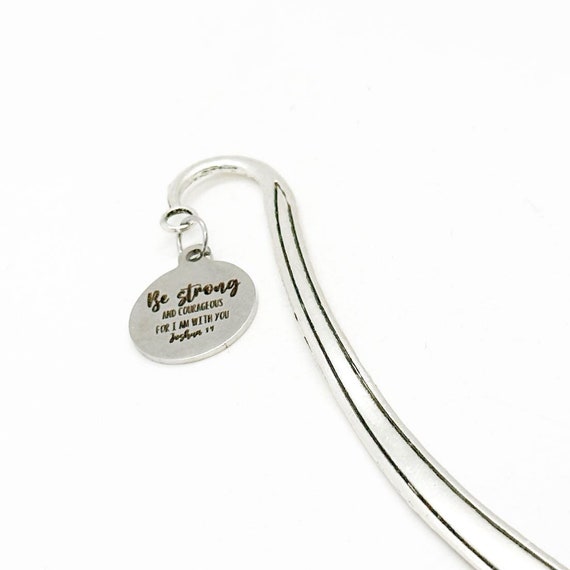 Be Strong And Courageous Bookmark, Joshua 1 9 Bible Bookmark, Bible Gifts, Scripture Gift, God Is With You, Bible Verse