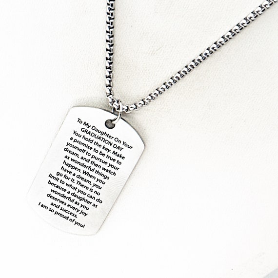 To My Daughter Graduation Day Necklace, I Am Proud Of You, Pursue Your Dreams, Encouraging Her, Motivating Her, Going To College