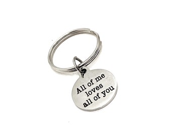 Regalo d'amore, portachiavi "Tutto di me ama tutto di te", regalo per figlia, regalo per figlio, regalo per moglie, regalo per marito, regalo "Ti amo", regalo per lei