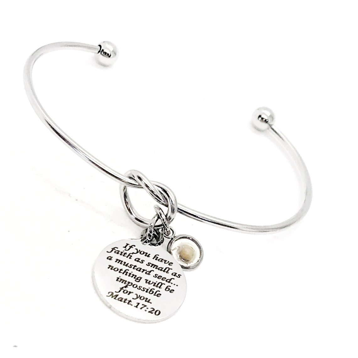 Mustard Seed Jewelry Eternity Knot Mustard Seed Bracelet Etsy