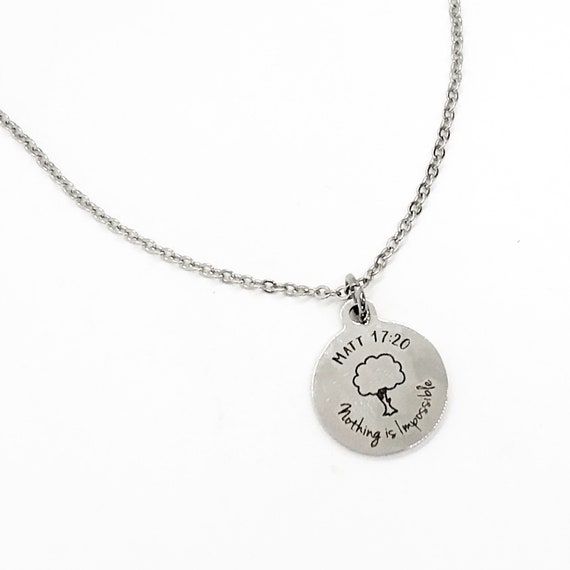 Charm Anklet, Mustard Seed Anklet, Matthew 17 20, Nothing Is Impossible, Christian Gift, Encouragement Gift, Motivating Quote