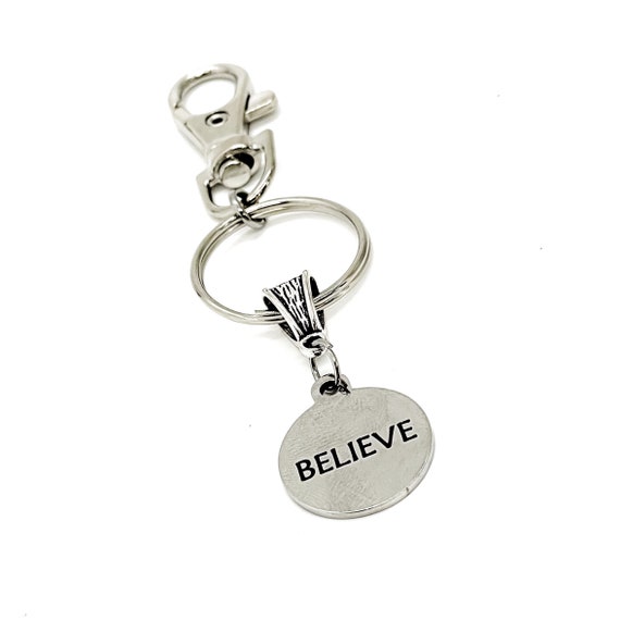 Faith Gift, Believe Charm Keychain, Gift For Her, Gift For Myself, Mom Gift, Wife Gift, Daughter Gift, Husband Gift, Granddaughter Gift