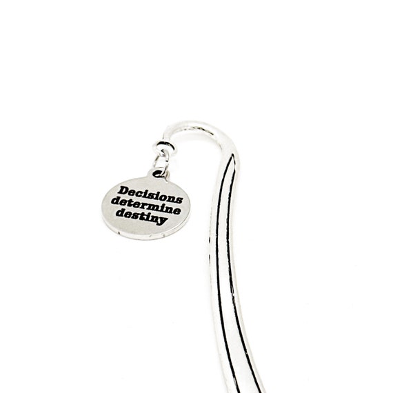Decisions Determine Destiny Charm Bookmark, Daughter Gift, Son Gift, Student Athlete Gift, Motivation, Downline Gift, Team Gifts, Planner