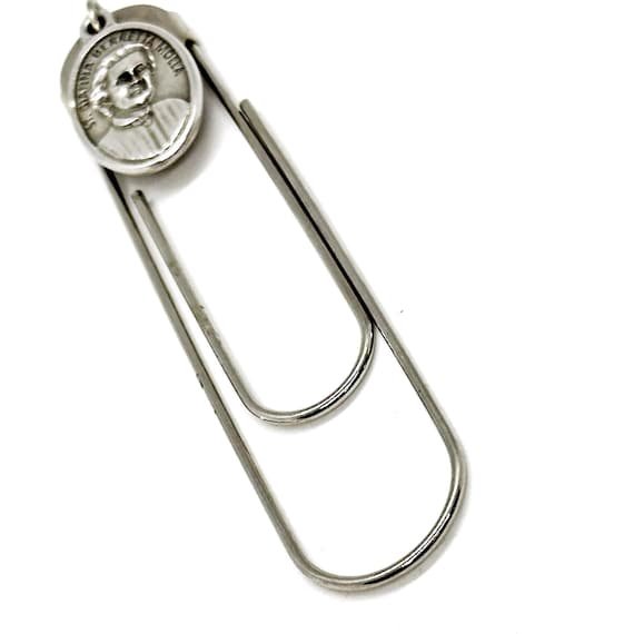 Saint Gianna Berretta Molla Charm Bookmark, Patron Saint of Expectant Mothers and Unborn Children, Catholic Saint Gifts, Faith Gifts