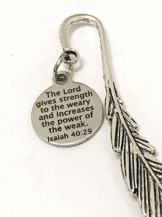 Bible Verse Bookmark, Bible Bookmark, Isaiah 40 29 Bookmark, Christian Bookmark, Planner Bookmark, Christian Reader Gift, Scripture Gifts