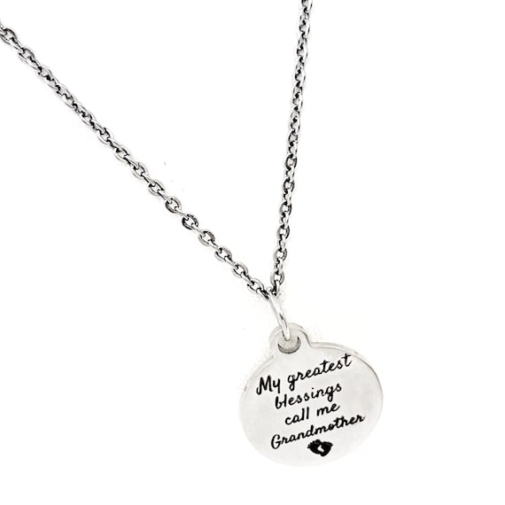Grandmother Gift, My Greatest Blessings Call Me Grandmother Necklace, Gift For Her, Grandparents Day Gift, Grandmother Jewelry, Jewelry Gift