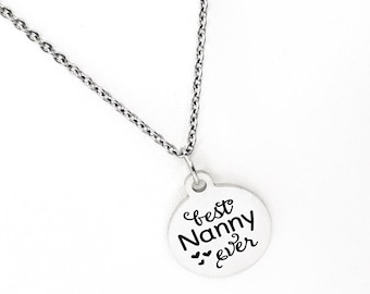 Nanny Gift, Best Nanny Ever Necklace, Nanny Present, Nanny Christmas, Gift For Nanny, Nanny Thank You, Thank You Gift, Gift For Her