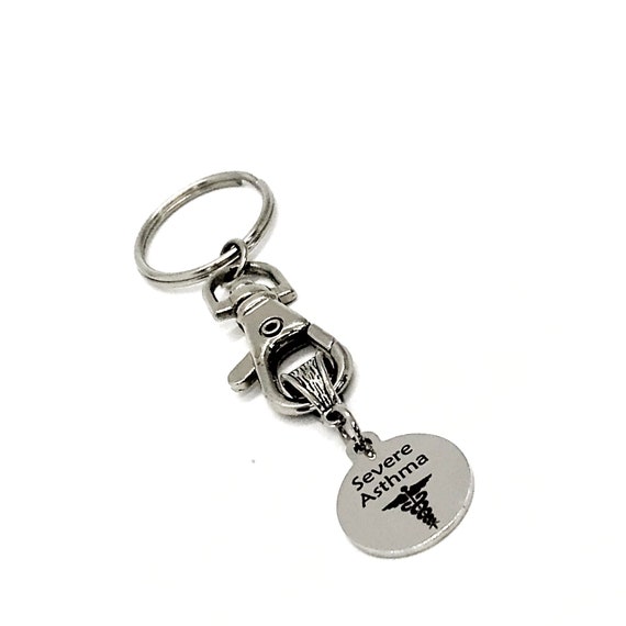 Medical Awareness Keychain, Severe Asthma Keychain, Medicine Allergy, Asthma Notice, Allergy Notice, Medical Notice, C317