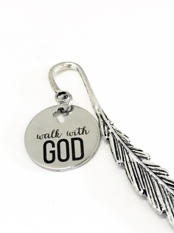 Bible Bookmark, Walk With God Bookmark, Bible Gifts, Christian Bookmark, Bible Charm, Planner Charm, Planner Accessories, Bookmark Gifts