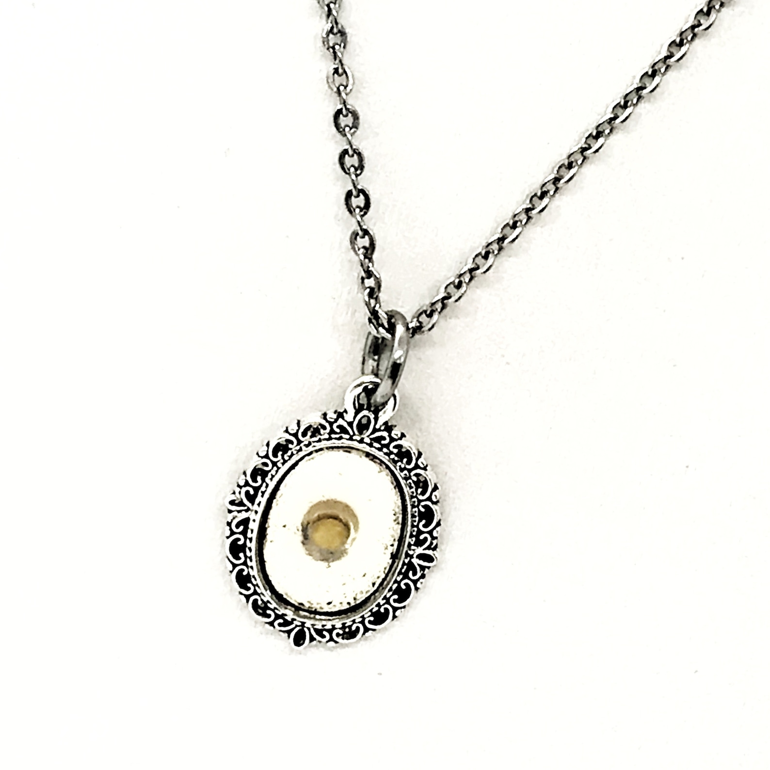 Mustard Seed Necklace Oval Mustard Seed Charm Mustard Seed Etsy