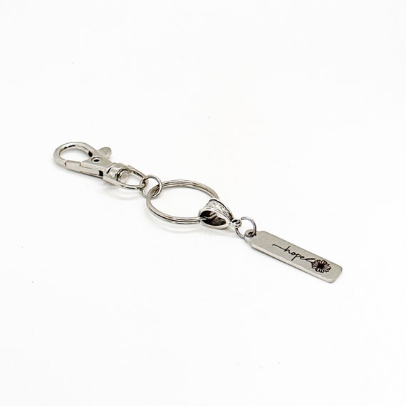 Hope  Charm Clip On Keychain, Keep Faith And Hope, Son Gift, Daughter Gift, Keep Hoping, Encouraging, Motivating, Encouragement, Motivation