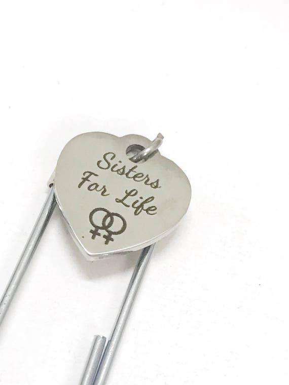 Planner Paper Clip, Sisters For Life Bookmark, Sorority Sister Girlfriend Gift, Planner Paper Clip Bookmark, Paper Clip Planner Accessory