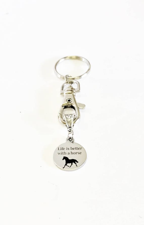 Life Is Better With A Horse Keychain Gift, Horse Lover Valentine Gift, Horse Lover Gift For Her, Horse Therapy Gifts, New Horse Owner Gift