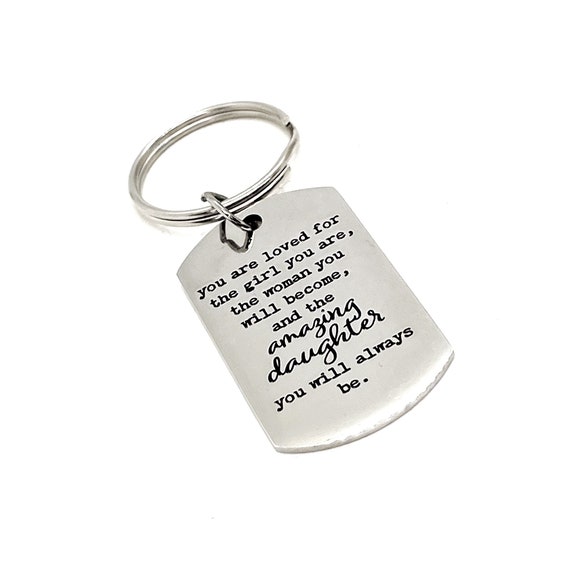 Daughter Gift, Amazing Daughter Keychain, Gift For Daughter, Daughter Birthday, Daughter Love, Going To College, Encouraging Her Keychain