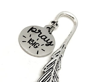 Bible Bookmark, Pray Big Bookmark, Prayer Circle Bookmark, Bible Gift, Christian Bookmark, Bible Scripture Charm, Planner Charm