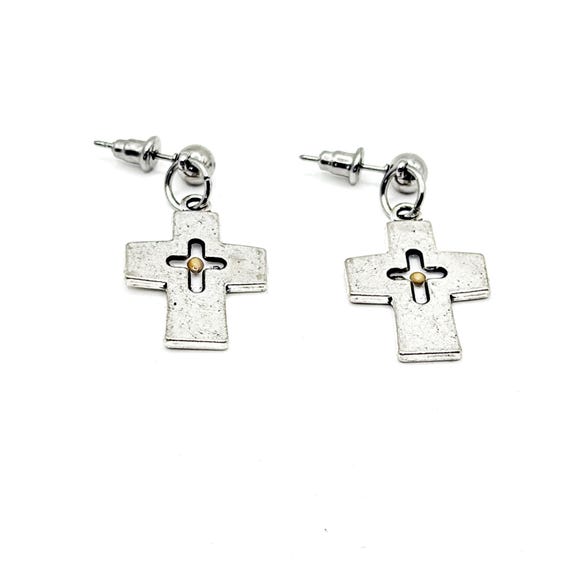 Mustard Seed Cross Faith Earrings