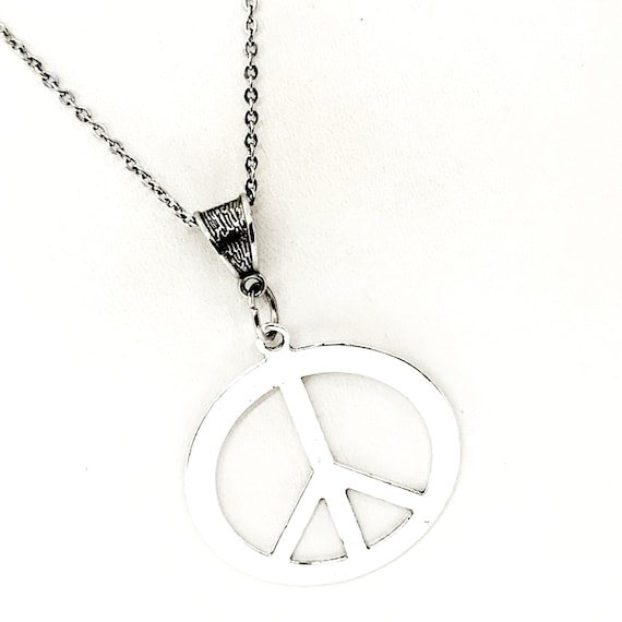 Peace Jewelry, Peace Symbol Necklace, Gift For Her, Peace Gifts, Peace Symbol, Peace Pendant