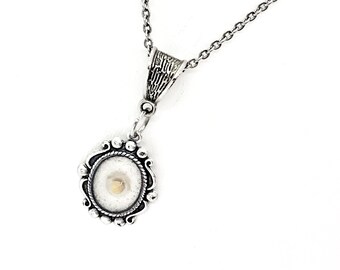 Collana Fede E Speranza Con Ciondolo A Cuore E Seme Di Senape Per Donna - Acciaio Inox, Matteo 17:20, Gioiello Cristiano Regolabile 45+5 Cm