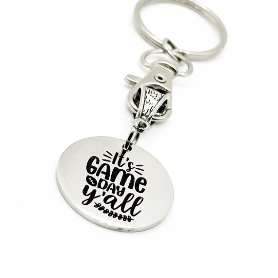 It’s Game Day Y’all Keychain Sports Fan Gift Southern Football Spirit Charm 25mm Charm Football Mom Football Lover