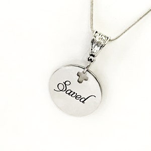 Christian Jewelry, Christian Gift, Christian Necklace, Saved Necklace, Baptism Jewelry, Religious Jewelry, Baptism Gift, Confirmation Gift