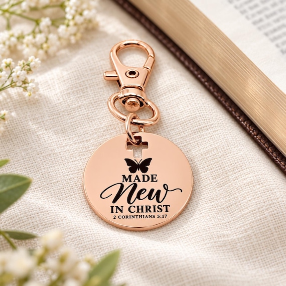 Made New In Christ Rose Goldtone Clip On Charm