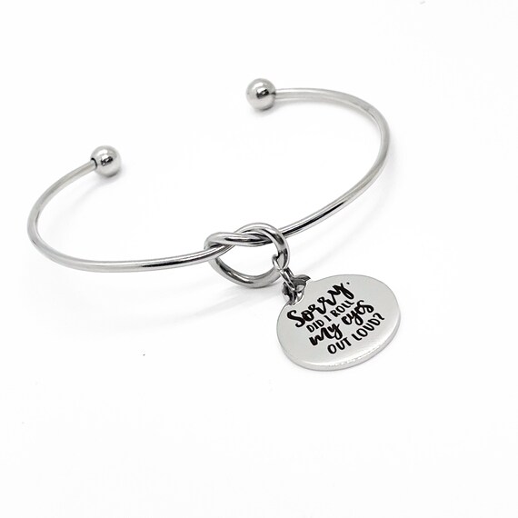 Sarcasm Gift, Did I Roll My Eyes Out Loud Charm Bracelet, Friend Gift, Sarcastic Friend, Funny Gifts, Opinionated Friend Gift, Gift For Her