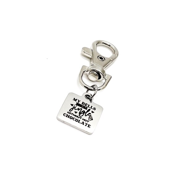Christmas Charm, My Bells Don’t Jingle Without Hot Chocolate Clip On Charm,  Hot Chocolate Lover Gift, Christmas Present Charm