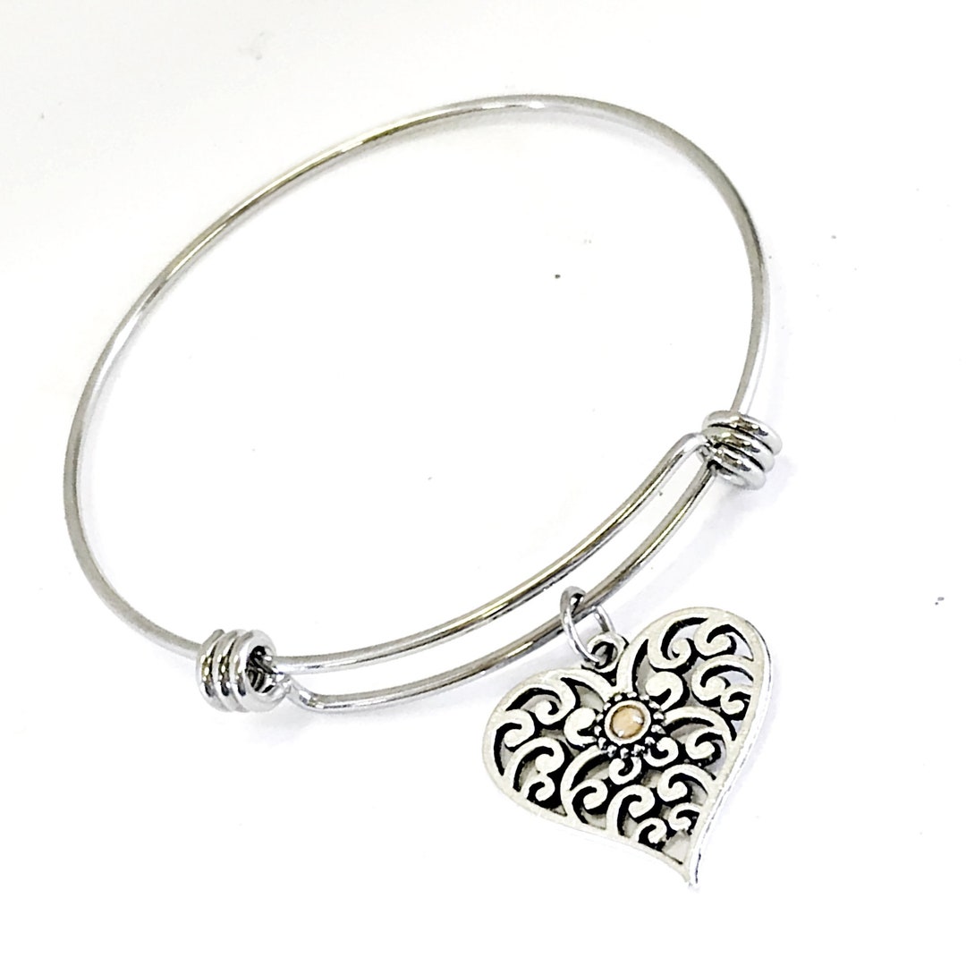 Mustard Seed Jewelry, Mustard Seed Bracelet, Mustard Seed Heart, Heart