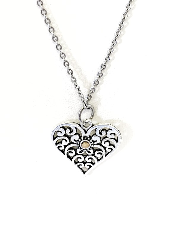 Mustard Seed Necklace, Mustard Seed Jewelry, Mustard Seed Faith, Mustard Seed Heart Necklace, Christian Jewelry, Christian Necklace Gift