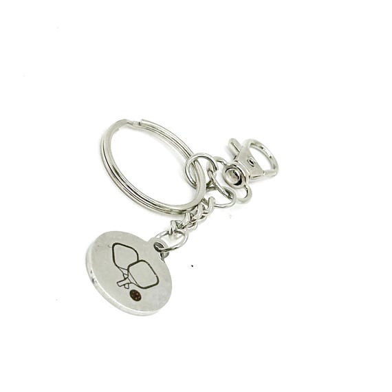 Pickleball Charm Key Chain, Pickleball Partner Gift, Pickleball Player, Gift For Her, Mom Gift, Friend Gift, Wife, Daughter, Sport Keychain
