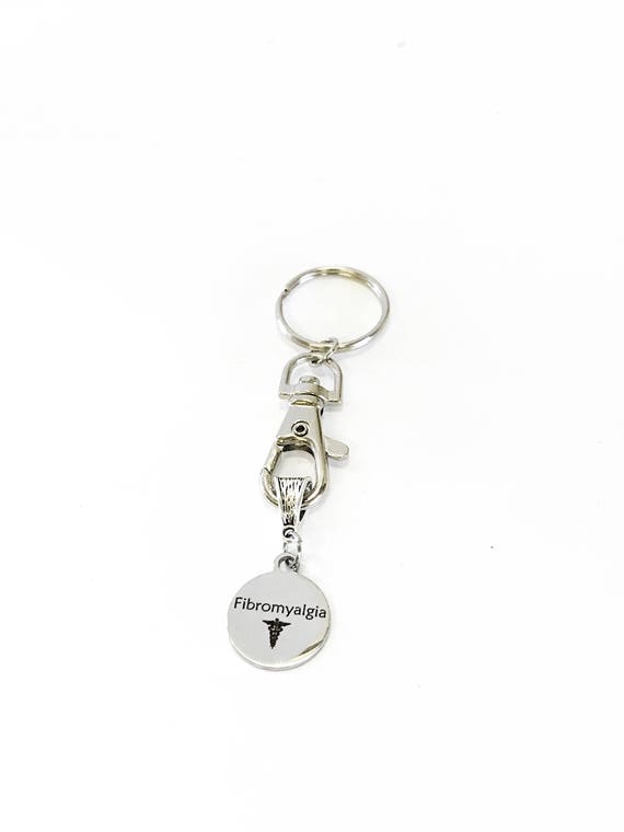 Fibromyalgia Medical ID Awareness Keychain, Fibromyalgia Keychain, Fibromyalgia  Condition Awareness, Fibromyalgia Medical Notification
