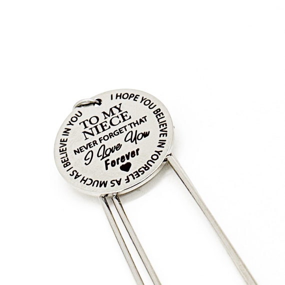 To My Niece Charm Bookmark, Never Forget I Love You Forever, I Hope You Believe In Yourself As Much As I Believe In You, Gift For Her