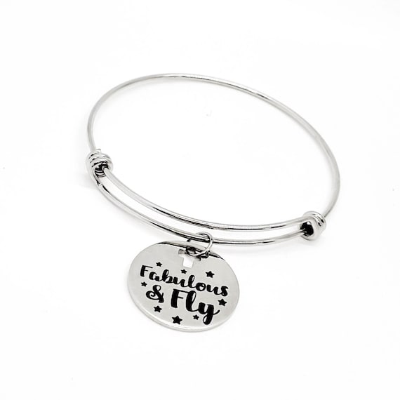 Fabulous and Fly Charm Bracelet, Fun Friend Gift, Gift For Her, Wife Gift, Daughter Gift, Going To College, You Are Fabulous, Gift For Me
