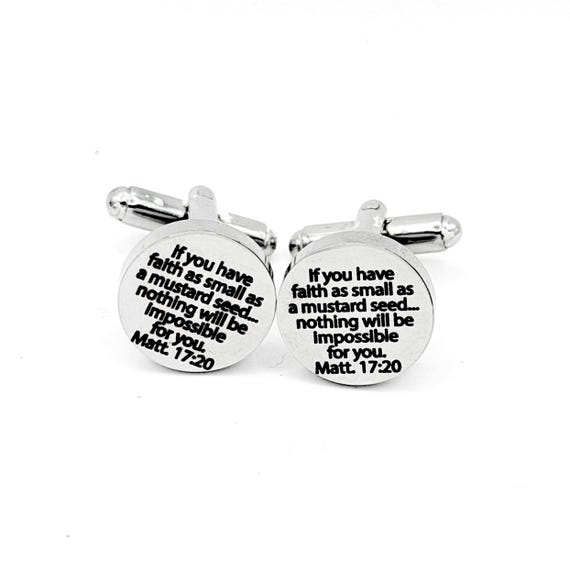 Mustard Seed Scripture 15mm Cuff Links