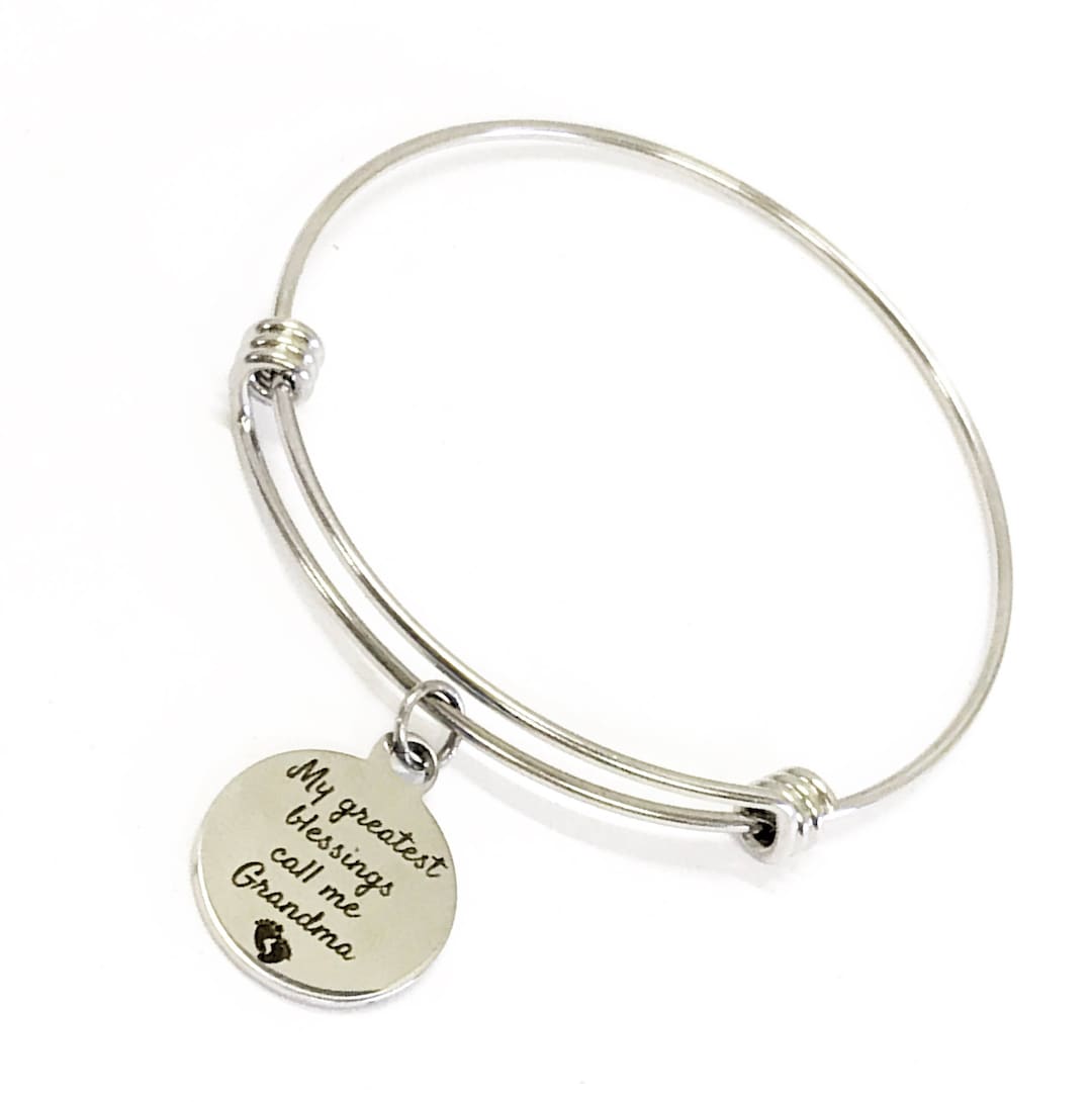 Grandmother Gifts, My Greatest Blessings Call Me Grandma Bracelet - Main Image