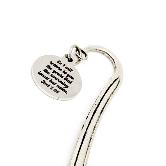 God Restores Lost Time Charm Bookmark, Joel 2 25, Recovery Gift, New Beginning, Fresh Start, Starting Over, Planner Bookmark, Reader Gift