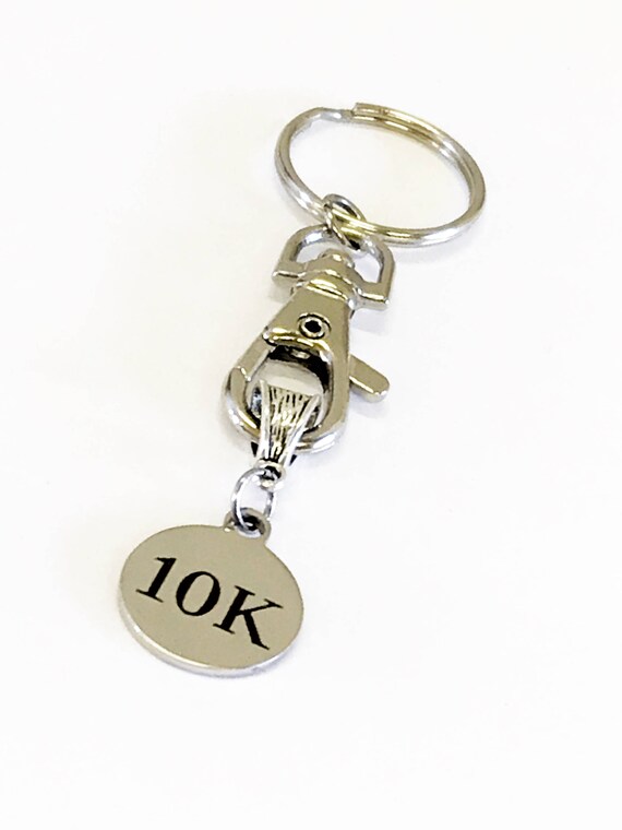 Runner Gifts, 10K Race Keychain, Race Awards, Runner Awards, 10K Gifts, Runner Keychain, Running Gift For Her, Runner Valentine Gift For Him