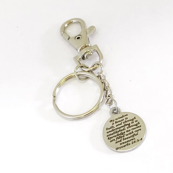 Wedding Gift, Christian Wedding, Christian Marriage Gift, Christian Housewarming Keychain Gift, New House, Christian Home, Wedding Favors