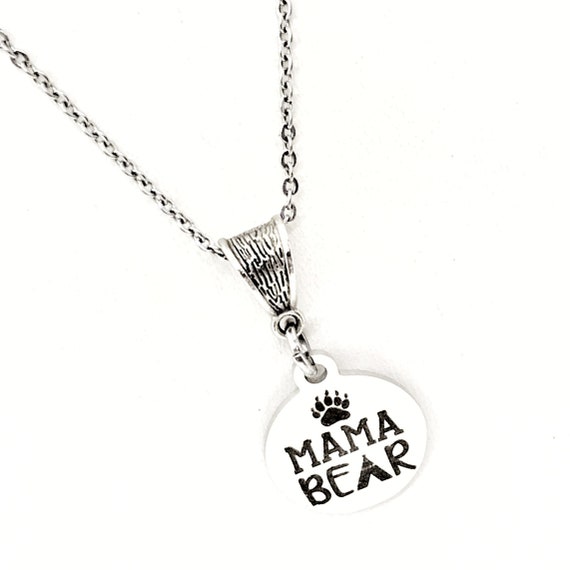 Mama Gift, Mama Bear Necklace, Gift For Mom, New Mom Gift, Wife Jewelry, Mothers Day Gift, Mom Birthday Gift, Gift for Her