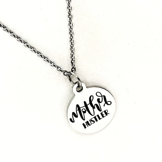 Mom Gift, Mother Hustler Necklace, Mompreneur Gift, Mom Entrepreneur Gift, Mom Side Hustle, Direct Sales Team Gift, Downline Gifts