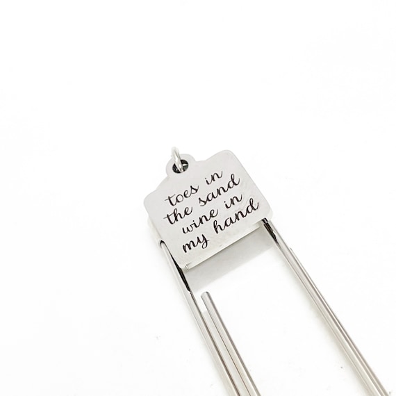 Beach Gift, Toes In The Sand Wine In My Hand Bookmark, Charm Bookmark, Girls Trip Gifts, Beach Reading, Beach Trip Gifts, Book Lover Gift