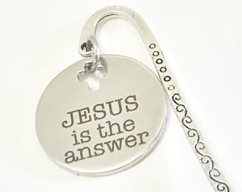 Christian Bookmark, Jesus Is The Answer Bookmark, Bible Bookmark, Christian Gifts, Christian Planner Bookmark, Christian Planner Accessories