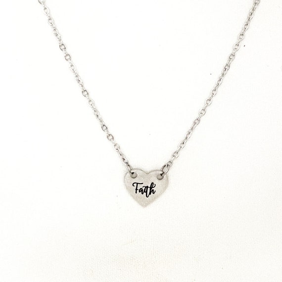 Faith Necklace, Faith Connector Charm, Daughter Gift, Wife Gift, Faith Jewelry, Christian Encouragement, Have Faith, Jewelry Gift For Her