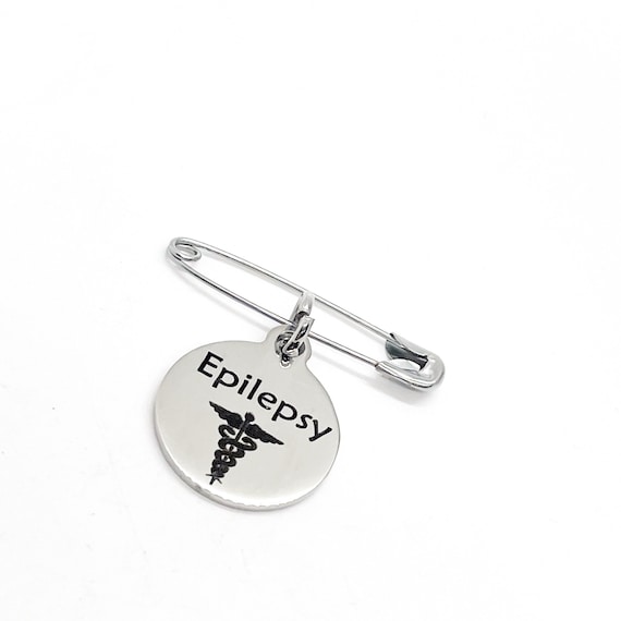Medical Pin, Epilepsy Pin, Medical Notice, Medical Awareness, Epilepsy Notification, Medical Charm, Pin Charm, Lapel Pin