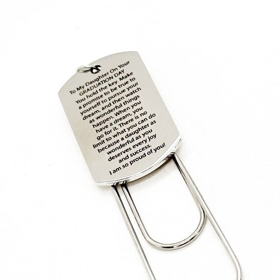 Daughter Graduation Bookmark Gift, To My Daughter, I Am So Proud Of You, Gift For Her, Dream Big Dreams, Going To College, From Mom Or Dad