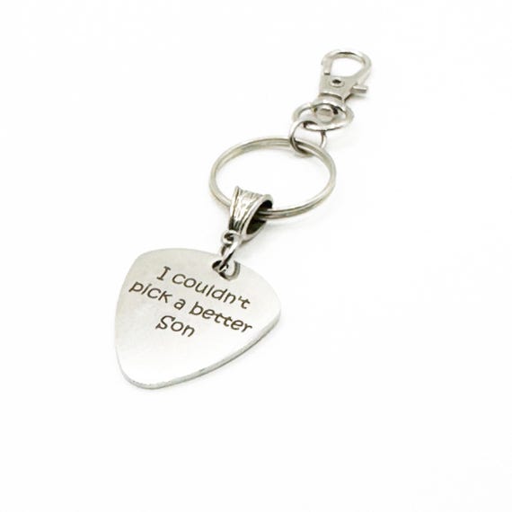 I Couldn't Pick A Better Son Stainless Steel Engraved Keychain Gift For Son Graduation Birthday Gift